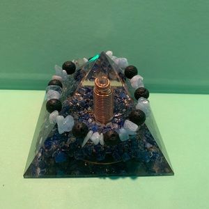 Aquamarine gemstone with lava beads bracelet